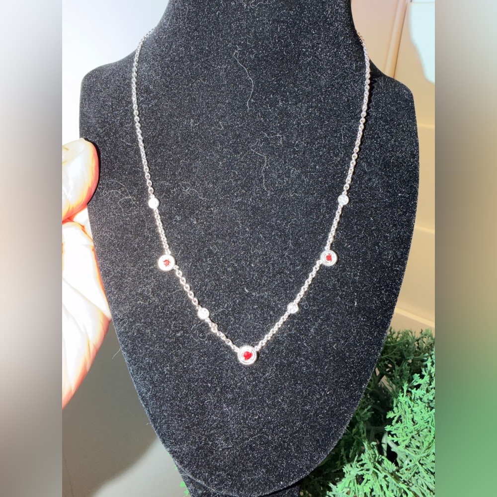 NWT Judith Ripka JR Garnet Max Station Collection 18 Inch Necklace RARE! - Picture 13 of 14